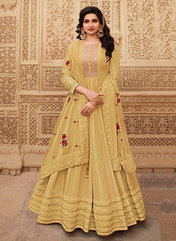 Yellow Colour Viana 13922 Exclusive Designer Wedding Wear Butterfly Net With Embroidery Work Salwar Kameez Collection Vinay 13922 D